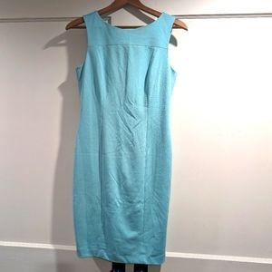 Mint green, sleeveless fitted dress